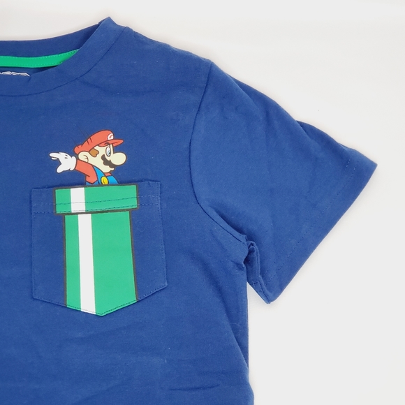 Super Mario Boys T-shirt with Front Pocket - Picture 6 of 7